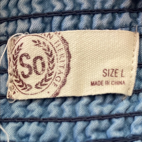 SO Blue Linen Pants - Picture 3 of 3